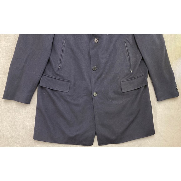 LORO PIANA Storm System Coat Jacket Button Up Wool 46 R Navy Blue 2XL - Picture 3 of 12